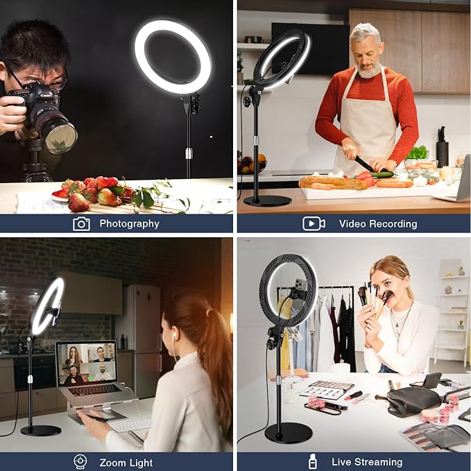 Desk Ring Light with Stand