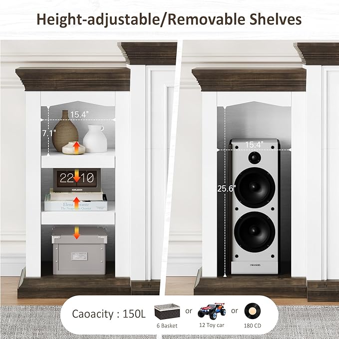 Naice 80" Electric Fireplace