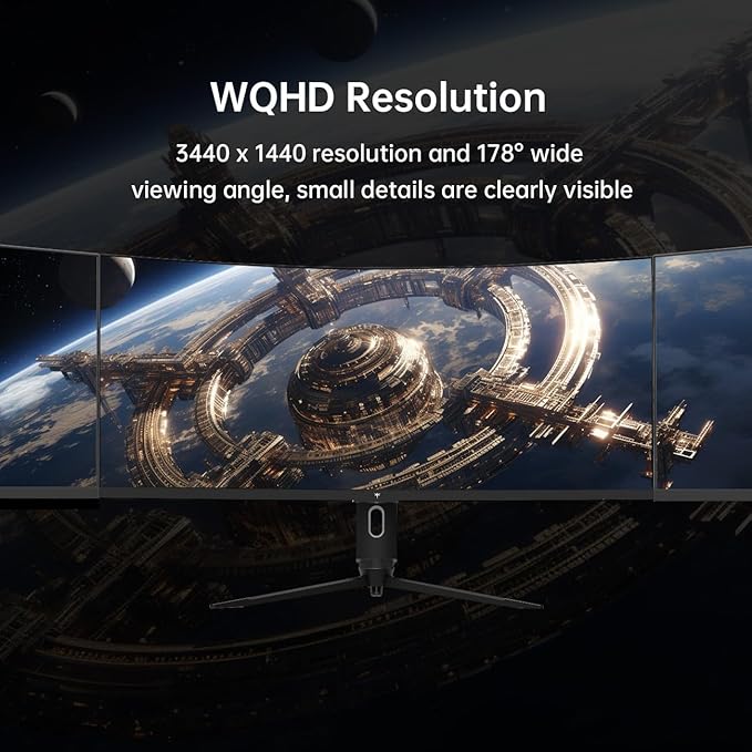 KTC 34 Inch Ultrawide Monitor, 180Hz WQHD 3440X1440 Curved Gaming Monitor