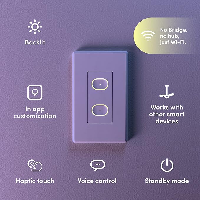 LIFX Starter Kit, Smart Color 800 Lumen Bulbs, Smart Switch Compatible