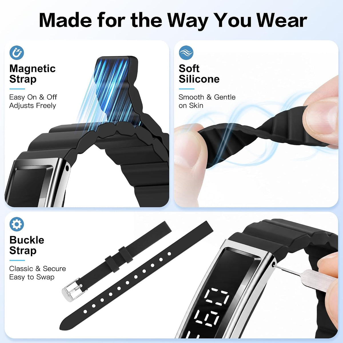 Smart Bracelet for Women & Men, Health Activity & Fitness Tracker