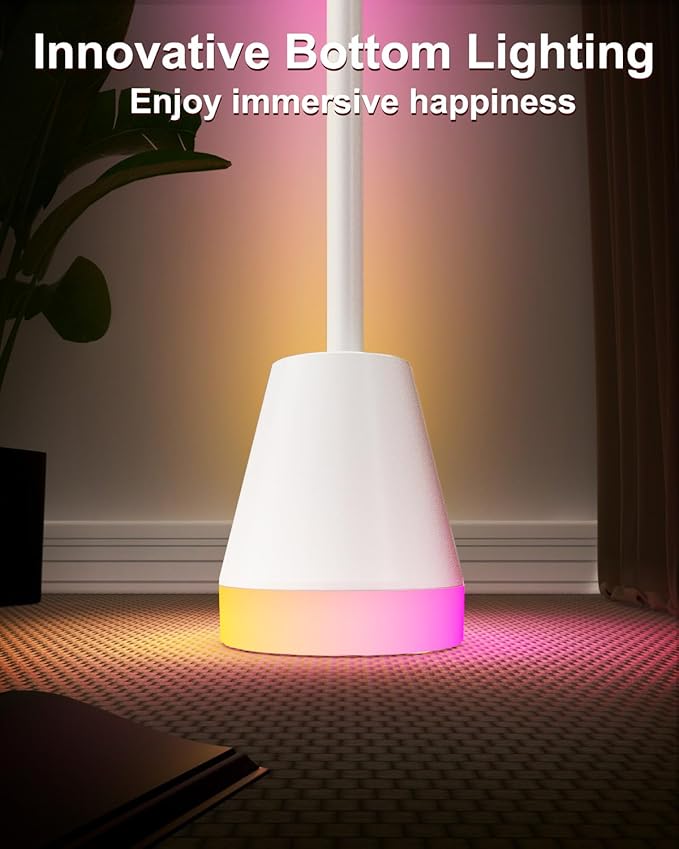 Keepsmile Smart RGB LED Corner Floor Lamp, 172 LEDs Bright Standing Lamps