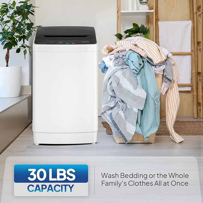 ROVSUN 30LBS Washing Machine, Full-Automatic Portable Washer