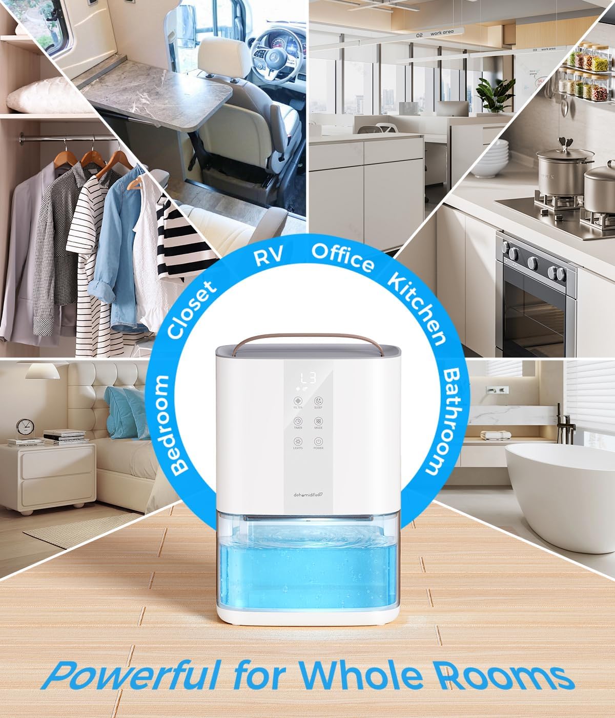 Large Dehumidifier, 96OZ, Activated Carbon Filter for Bedroom