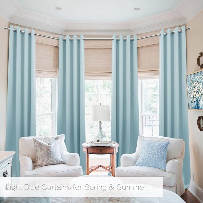 KOUFALL 108 Inch Curtains 2 Panel Set, Floor to Ceiling Room Darkening Extra