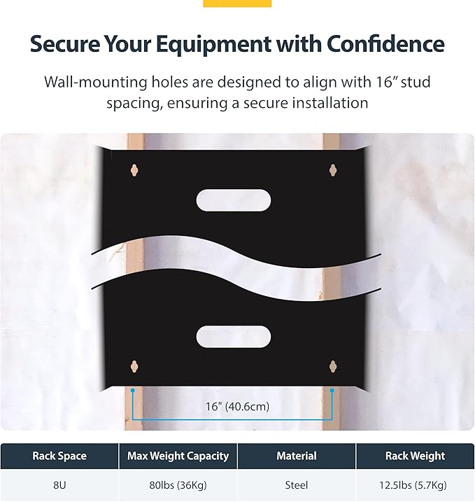 StarTech.com 8U Wall Mount Patch Panel Bracket