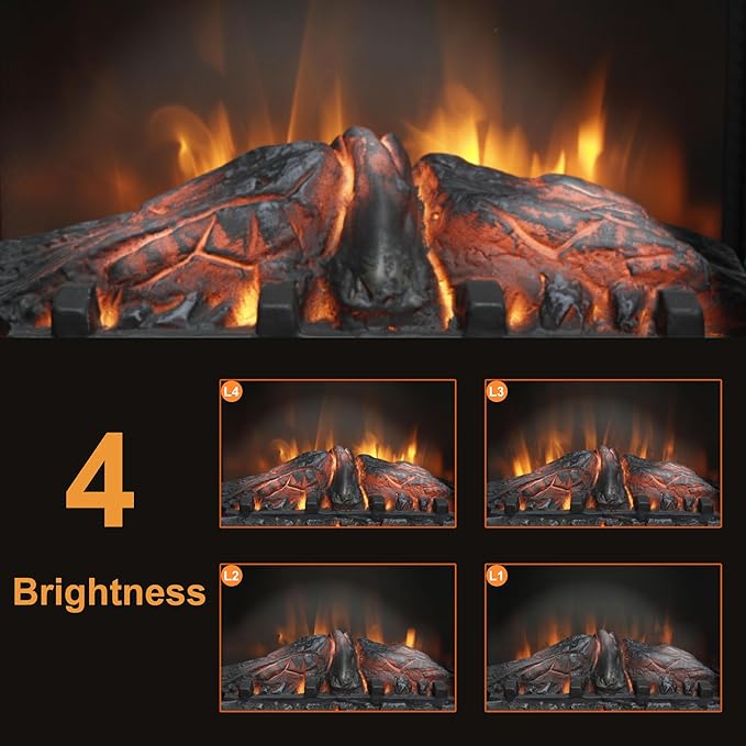 18" Electric Fireplace Stove, Freestanding Fireplaces Heater