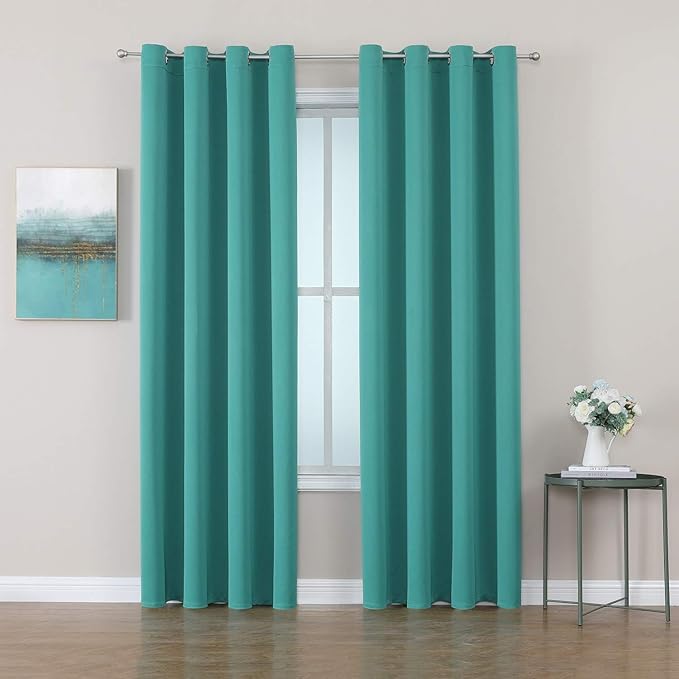ChrisDowa Room Darkening Curtains 108 Inches Long 2 Panels Set