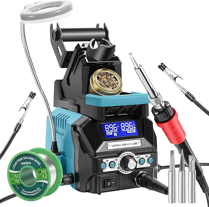 YIHUA 939D+ III EVO Digital Soldering Iron Station Kit 110W High Power