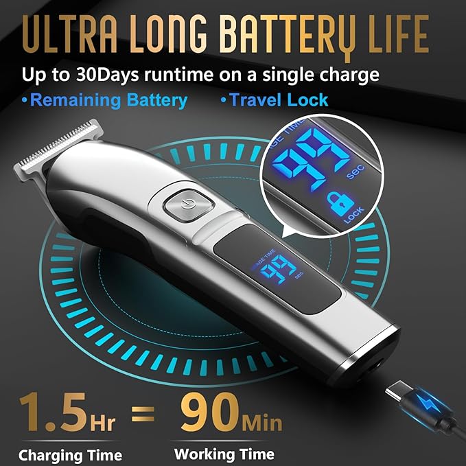 Ufree Beard Trimmer for Men, Waterproof Electric Razor for Nose, Face & M...