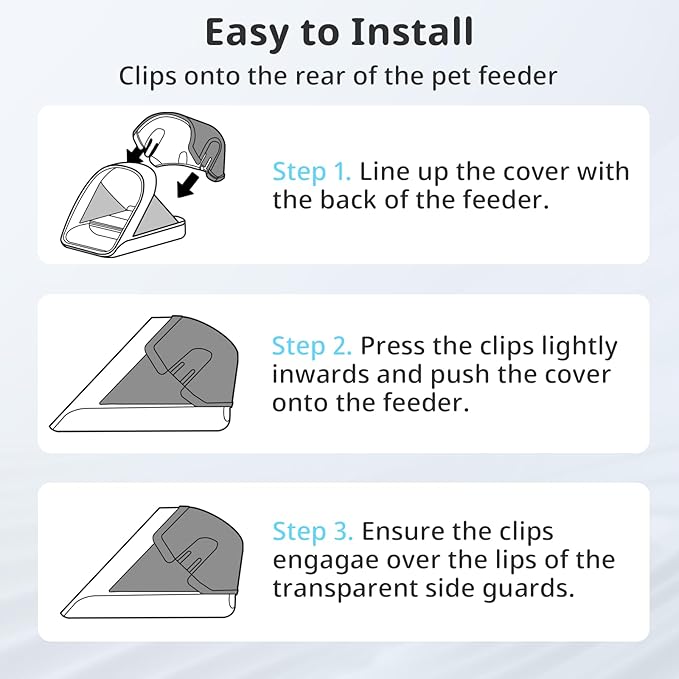 Rear Cover for Automatic Microchip Cat Pet Feeder (2 Pack)