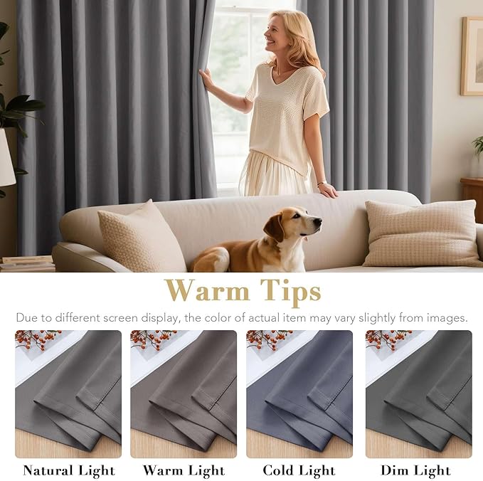 H.VERSAILTEX Three Pass Microfiber Blackout Thermal Insulated Grommet Panel (...