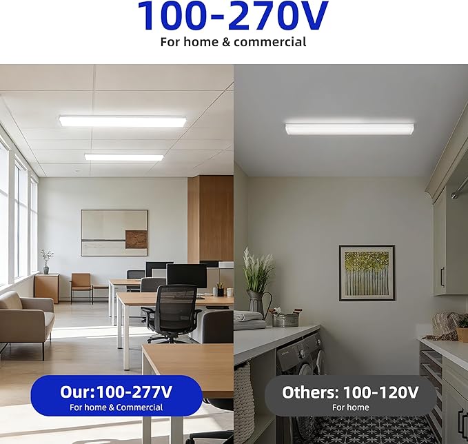 hykolity 4FT LED Wraparound Light, 4 Foot LED Wrap Light Fixture, Flush Mount