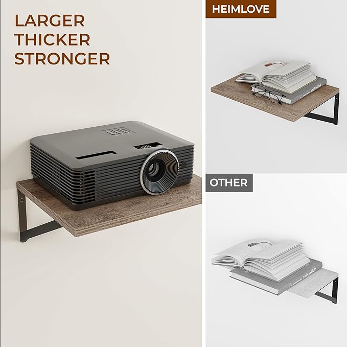 Heimlove 24" W x 12" D Wall Shelves (Set of 3)