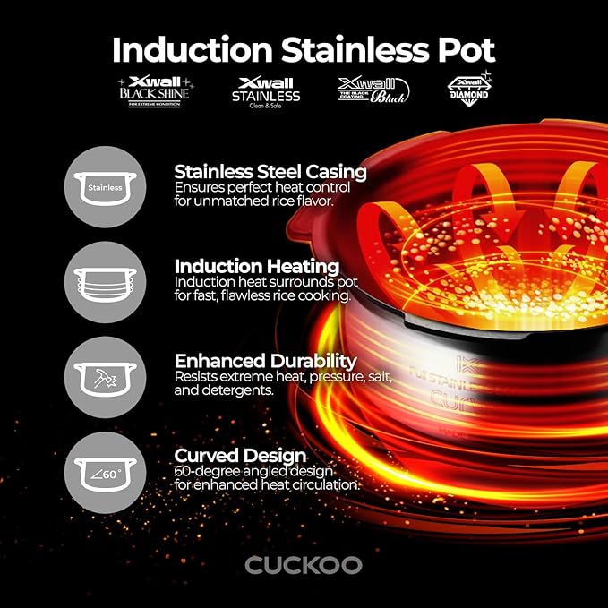 CUCKOO High Pressure Rice Cooker 6-Cup Uncooked / 12-Cup Cooked