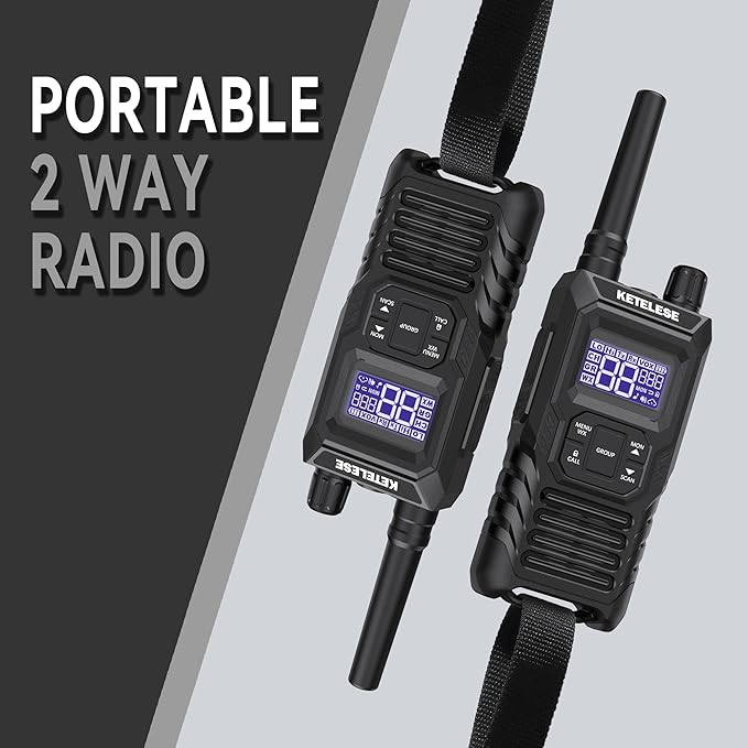 Ketelese T4 Walkie Talkies Long Range, IP67 Waterproof Dustproof Two Way Radio