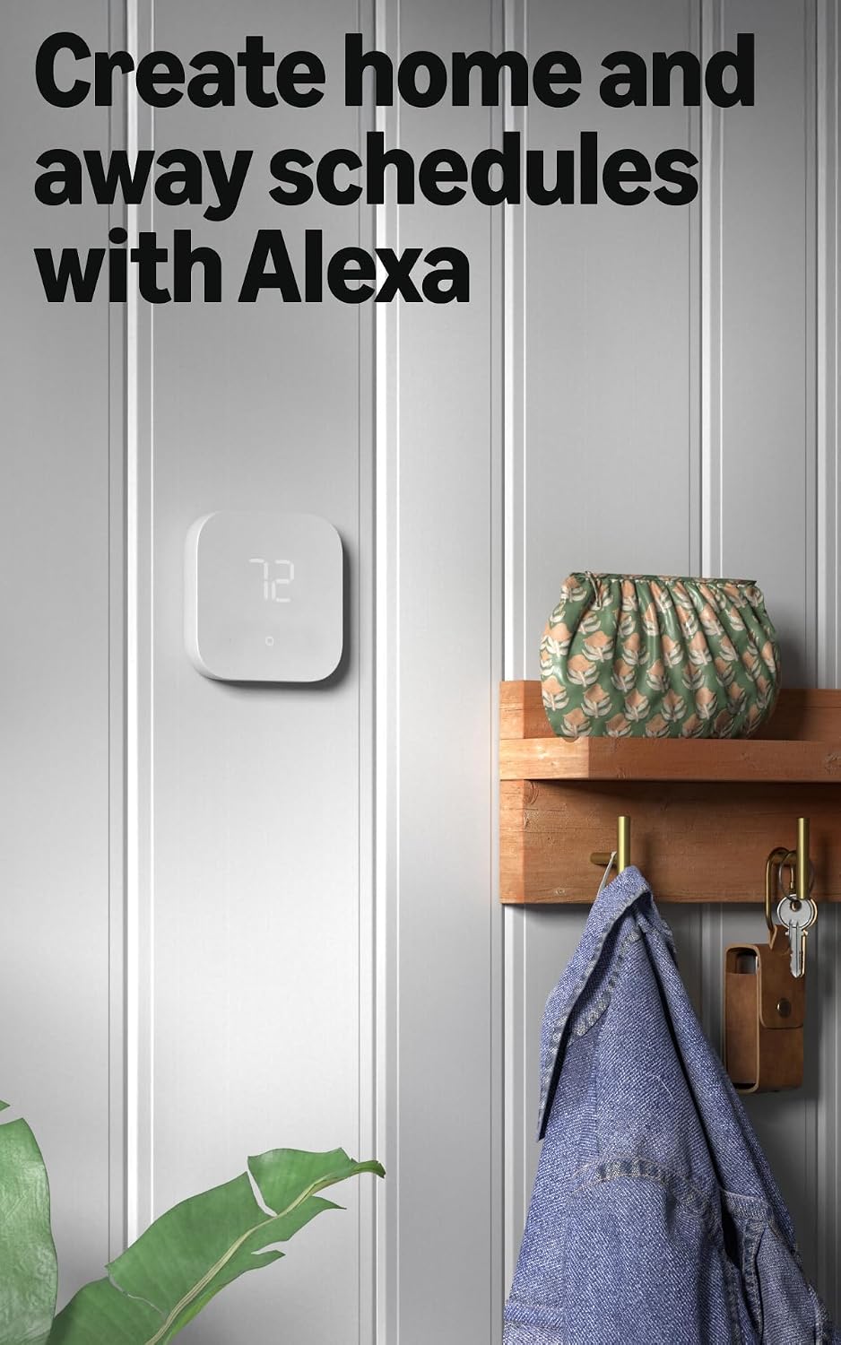 Amazon Smart Thermostat, Save money and energy, Works with Alexa and Ring