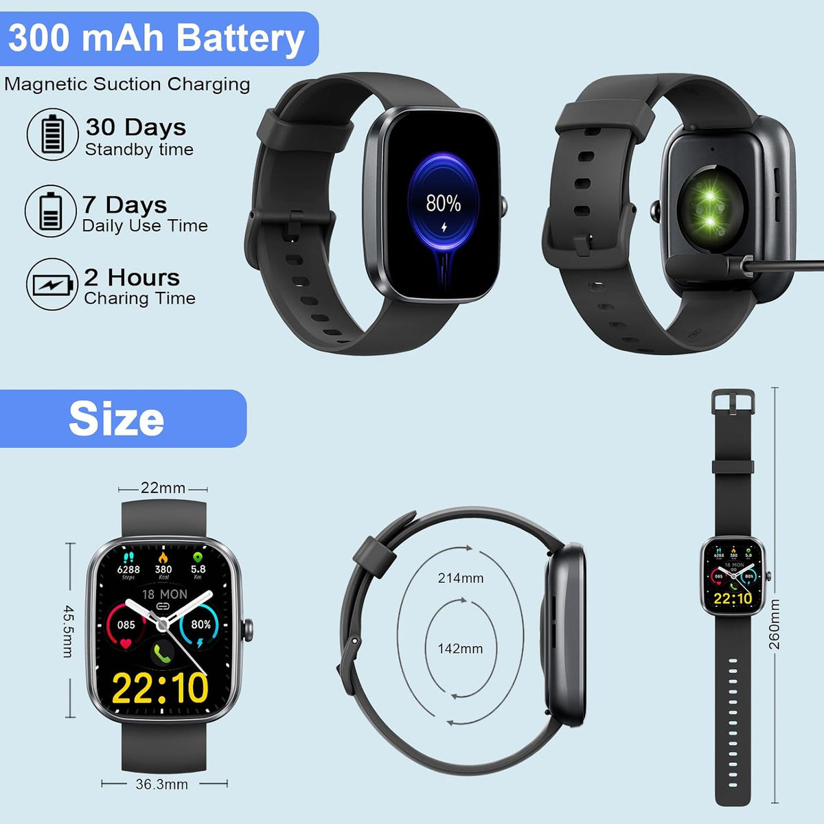 Smart Watch, 1.91" Smartwatch for Men Women (Answer/Make Call)