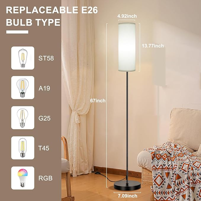 FRIDEKO HOME Floor Lamp, Color Changing Ambient Lighting