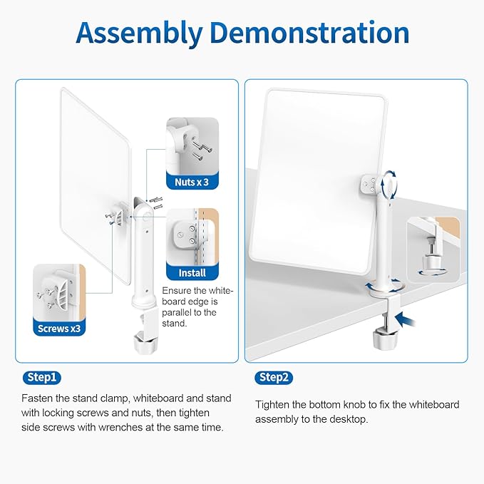 Double-Sided Desk Whiteboard (2-Pack)