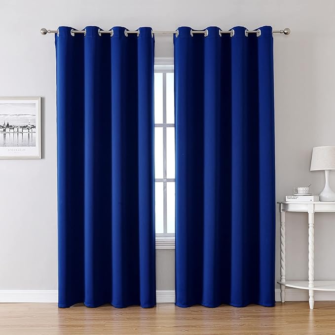 ChrisDowa Blackout Curtains 120 Inches Long 2 Panels Set