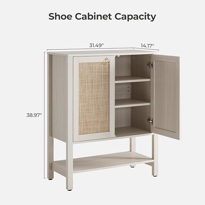 SICOTAS Rattan Shoe Cabinet