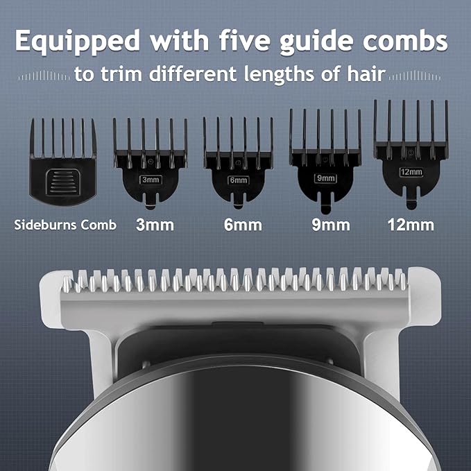 Ufree Beard Trimmer for Men, Waterproof Electric Razor for Nose, Face & M...