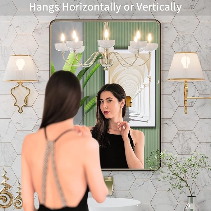 LOAAO 22”X30” Bronze Bathroom Mirrors