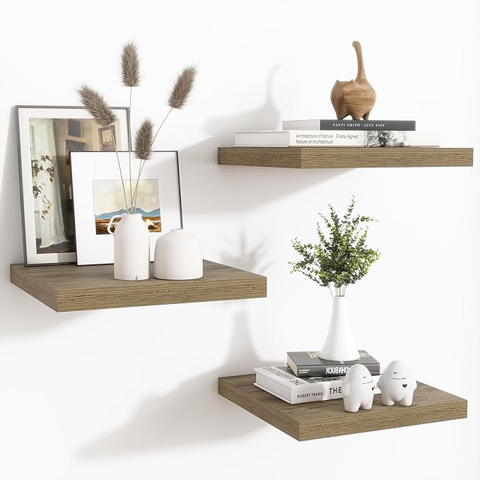 Fun Memories Floating Shelves for Wall (Set of 3)