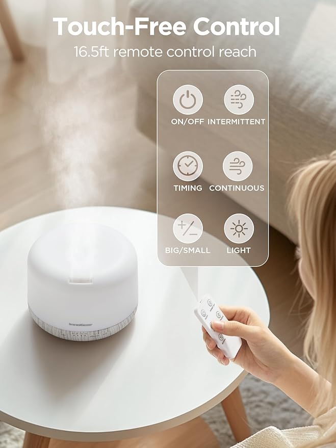 InnoGear Aromatherapy Diffuser & 10 Essential Oils Set, 500ml Essential Oil