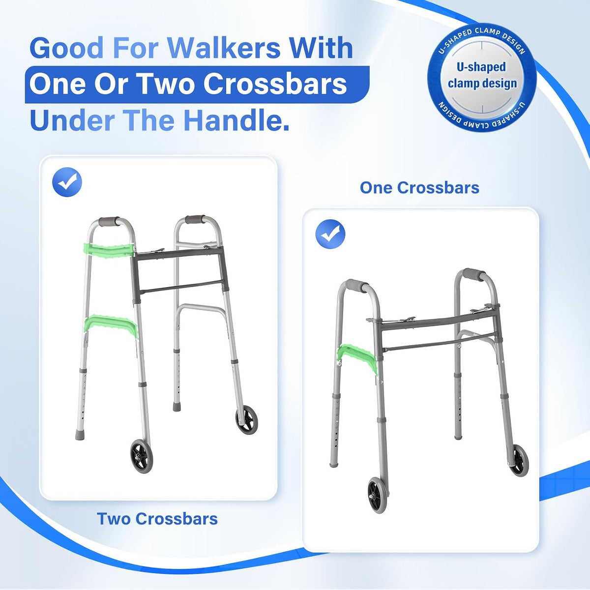 1 pcs Walker Platform Attachment with Adjustable Padded Cuff - Walker Platfor...