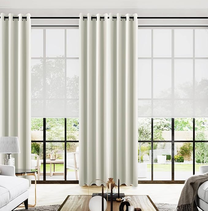 KOUFALL Floor to Ceiling Curtains 108 Inch Long 2 Panels Set
