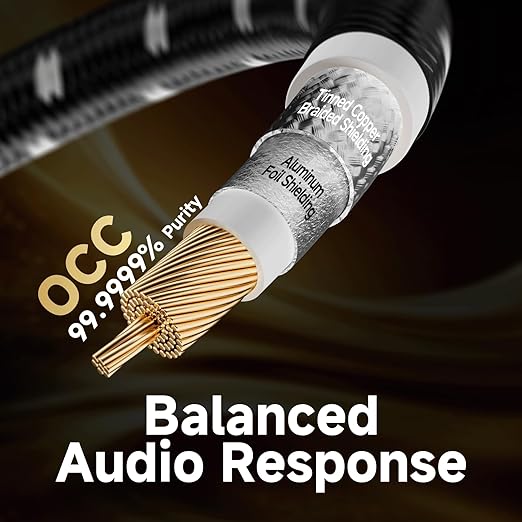TODN 75-Ohm Coaxial Digital Audio Cable Audiophile 24K Gold-Plated RCA Male