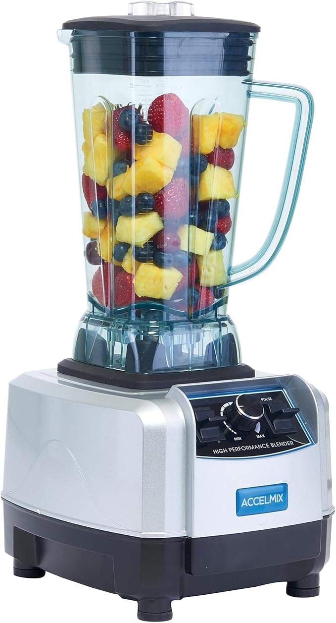Winco XLB-1000 68 oz. Commercial Electric Accelmix 2 HP Blender - 120V