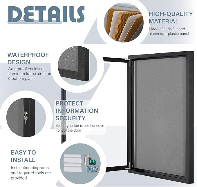 Enclosed Bulletin Board Outdoor Noticeboard