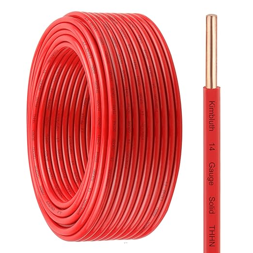 THHN Wire 14 Gauge 100 FT OFC Electrical Wire, 14 AWG Solid Copper Wire Rated