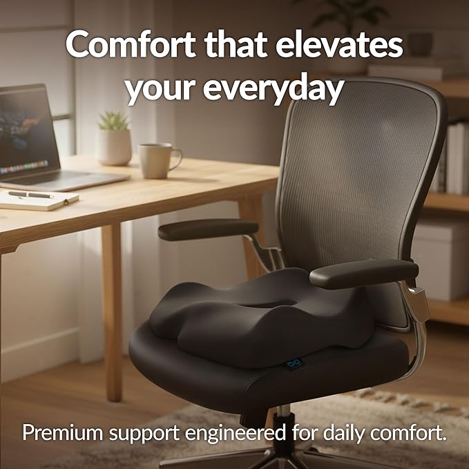 Everlasting Comfort Doctor Recommended Memory Foam Seat Cushion