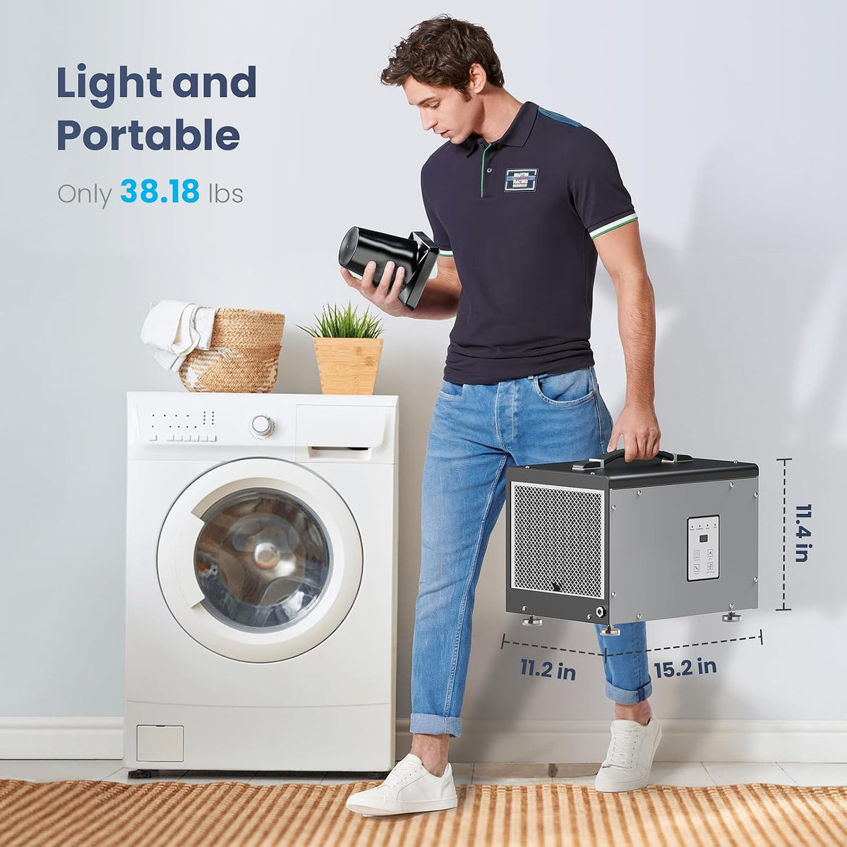 BaseAire Crawlspace 70 PPD Dehumidifier with Pump for 1000 Sq Ft