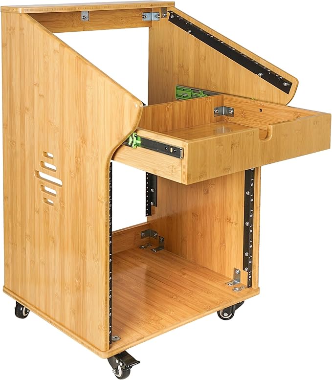 Sound Town DIY Solid Carbonized Bamboo Studio Rack