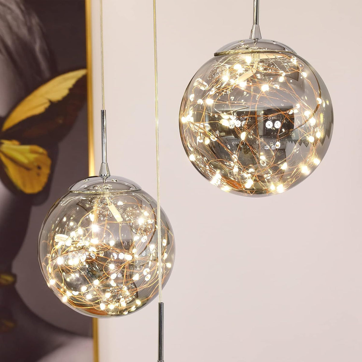 10-Light LED Staircase Chandelier Crystal Ceiling Lights Large Chandeliers fo...