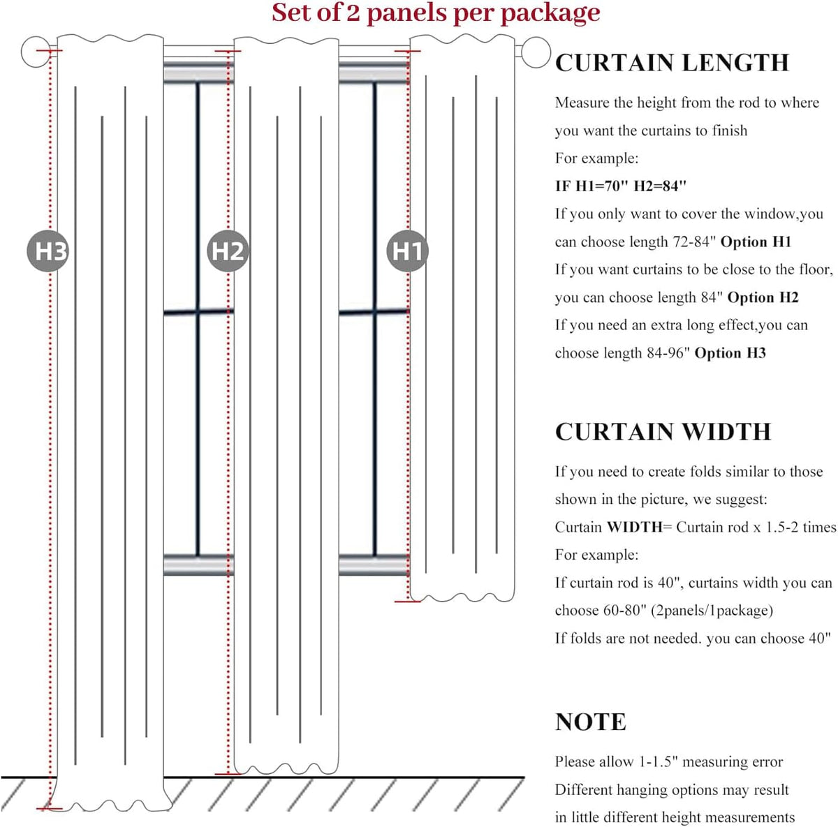 Rust Brown Short Small Window Room Darkening Curtains 54 Inches Long for Bedr...