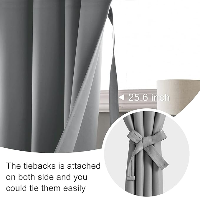 JIUZHEN Blackout Curtains for Bedroom (Set of 2)