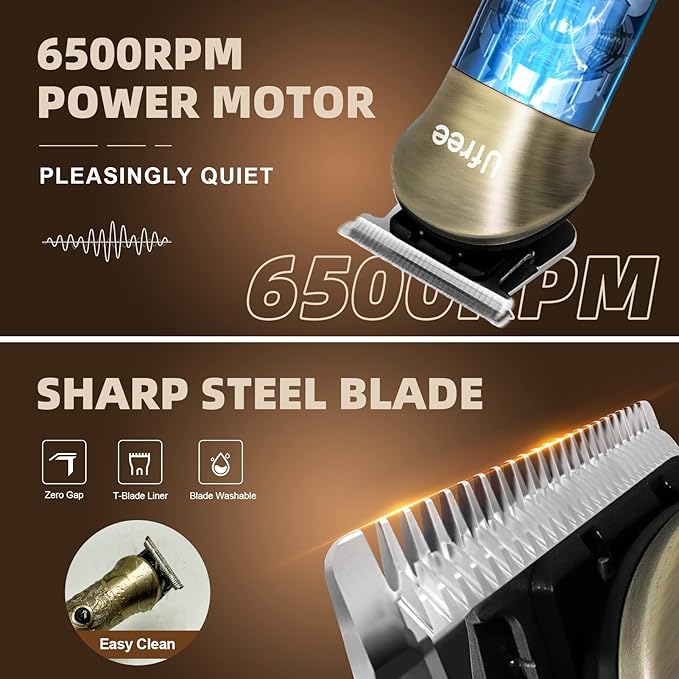 Ufree Beard Trimmer for Men, Electric Razor Shaver, Cordless Hair Clipper