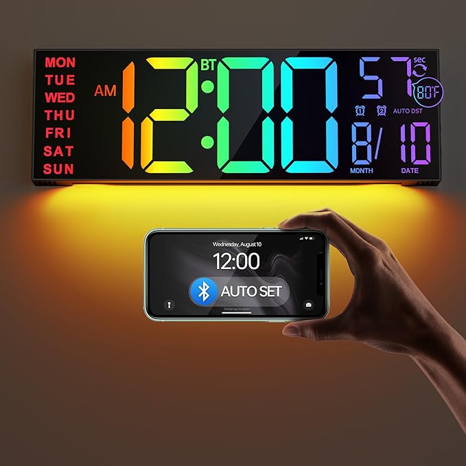 JALL 16.2" Large Digital Wall Clock