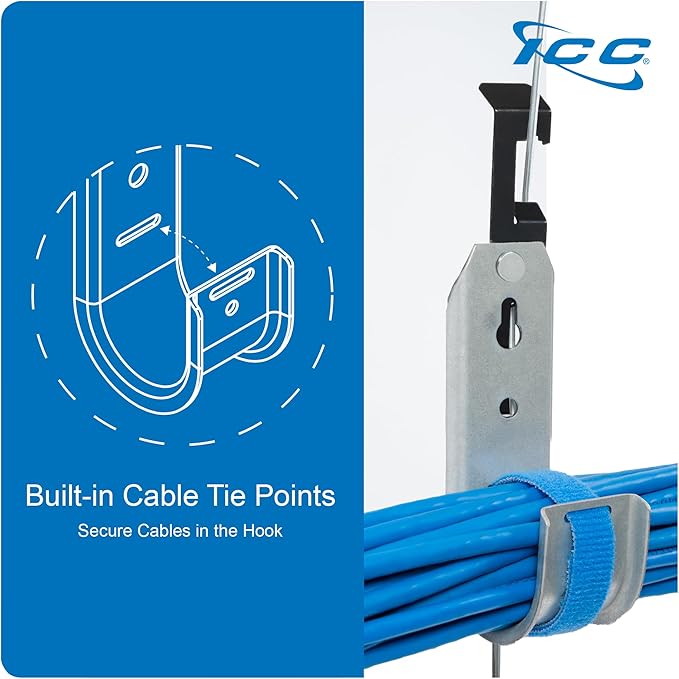 ICC Batwing J Hook 4” with Retainer Clip (25-Pack)