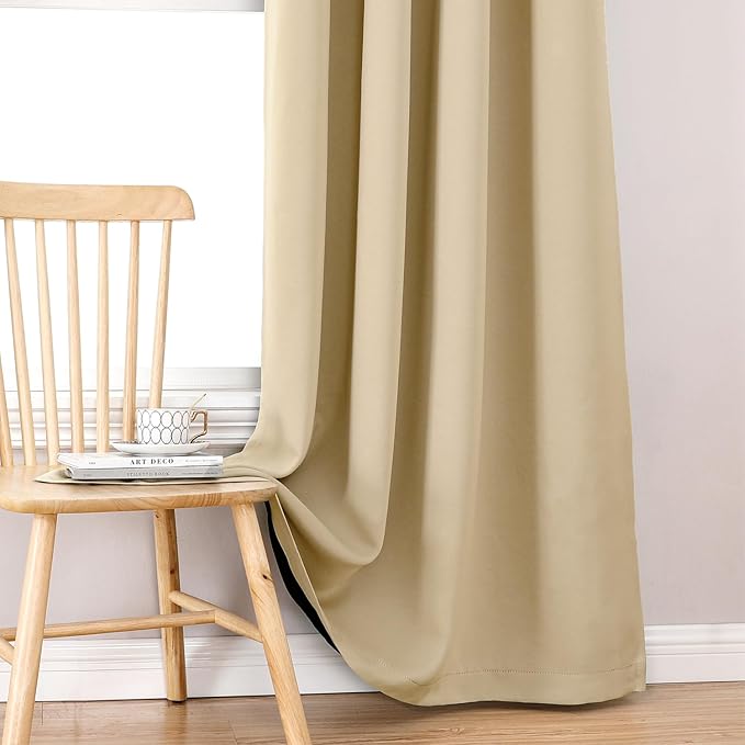 ChrisDowa 100% Blackout Curtains