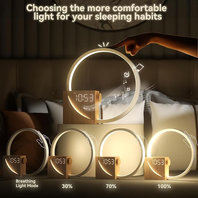 Vivilumens Sunrise Alarm Clock Sound Machine Nightlight, Gradual Wake Up Light