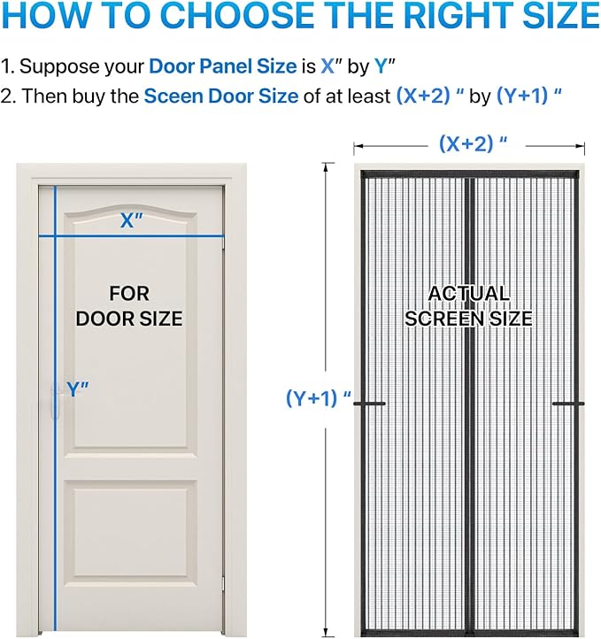 Heavy Duty Door Screen Magnetic Closure, LOVIGA Thickened Fiberglass Screen