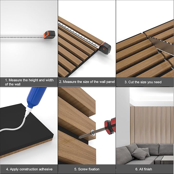 Yuzzy Wood Panels for Wall and Ceiling (4 PCS)