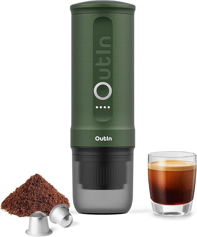 OutIn Nano Portable Electric Espresso Machine, Travel Coffee Maker